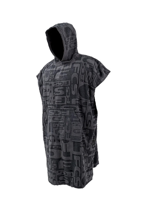 FCS Towel Poncho - Jacquard Charcoal