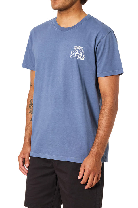 Katin Locals Tee - Blue Pigment Dye- Side