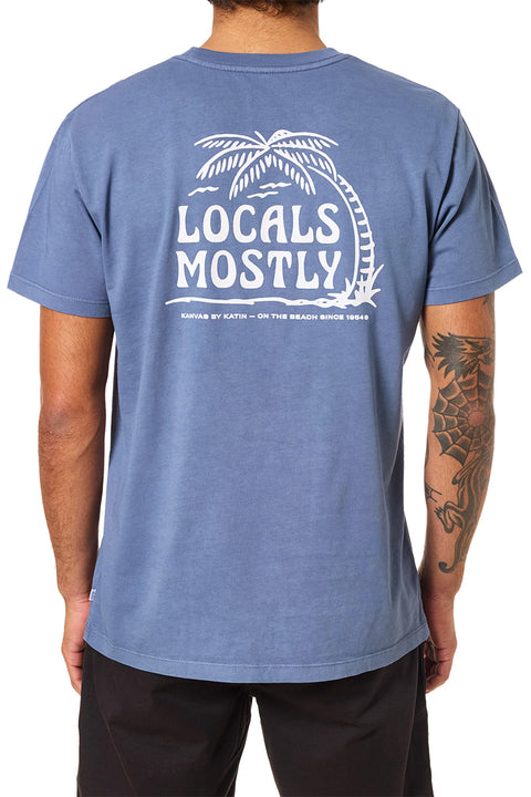 Katin Locals Tee - Blue Pigment Dye- Back