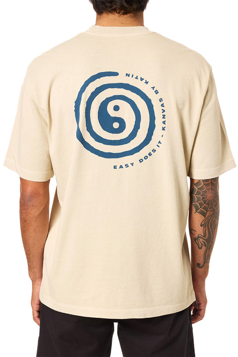 Katin Swirl Relaxed Tee - Pelican Pigment Dye- Back