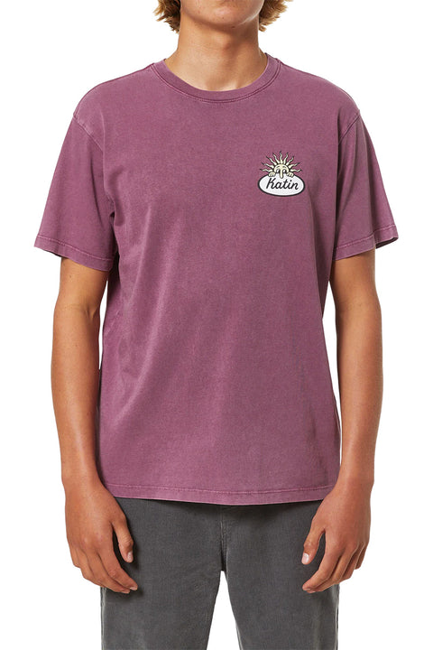 Katin Peek Tee - Kelp Red Sand Wash - Front