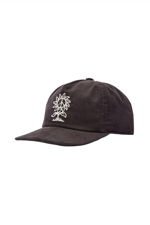 Katin Sunflower Corduroy Hat - Black Wash- Front