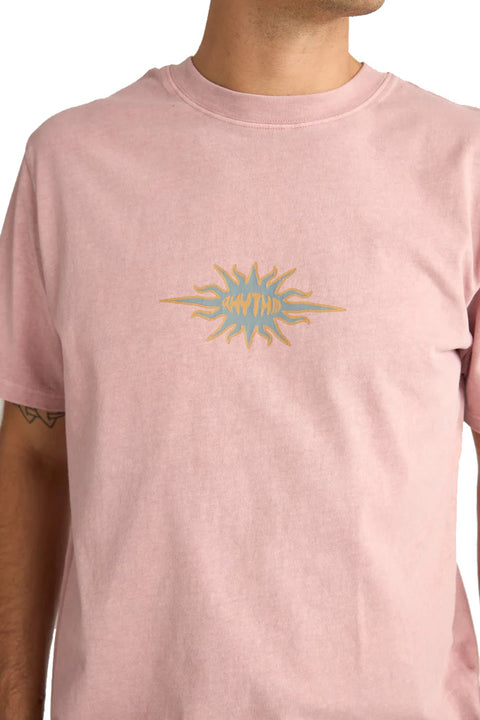 Rhythm Flame Vintage S/S T-Shirt - Mauve - Closeup