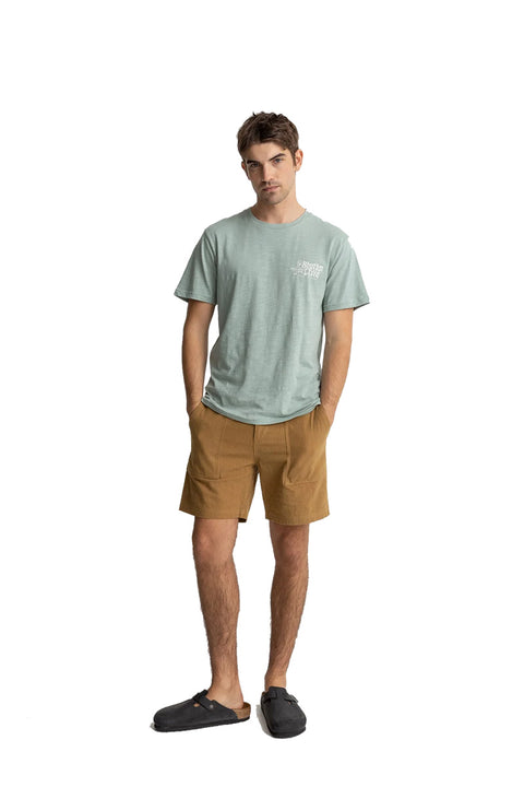 Rhythm Livin Slub S/S T-Shirt - Seafoam - Full