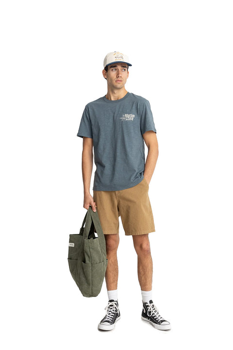 Rhythm Livin Slub S/S T-Shirt - Slate- Front