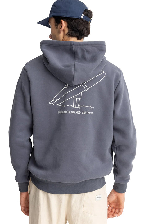 Rhythm Lull Fleece Hoodie - Navy- Back
