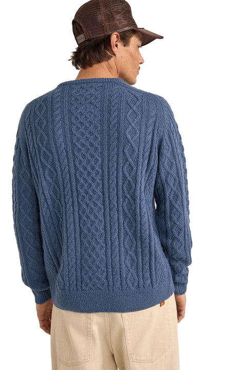 Rhythm Mohair Fishermans Knit - Slate - Back