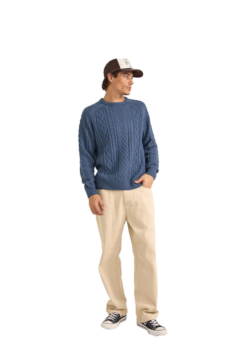 Rhythm Mohair Fishermans Knit - Slate - Full