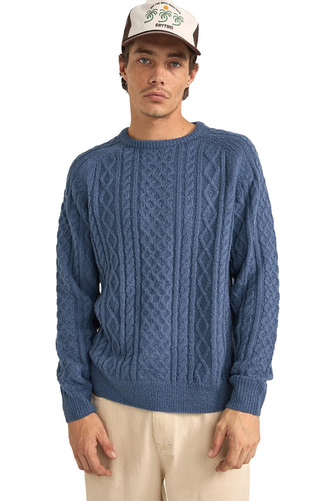 Rhythm Mohair Fishermans Knit - Slate
