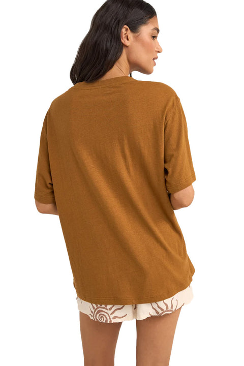 Rhythm Seafarer Oversized T-Shirt - Brown - Back
