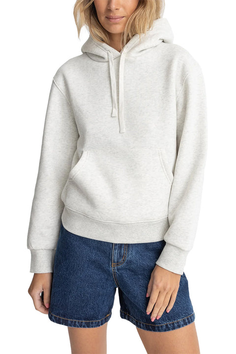 Rhythm Keilani Hoodie - Heather- Close up on front