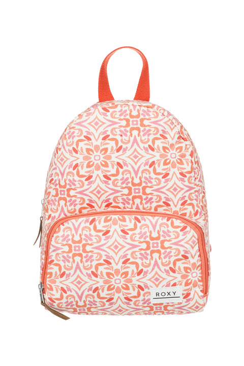 Roxy Always Core Canvas 8L Extra Small Backpack - Cloud Dancer Fresco Tile- Front