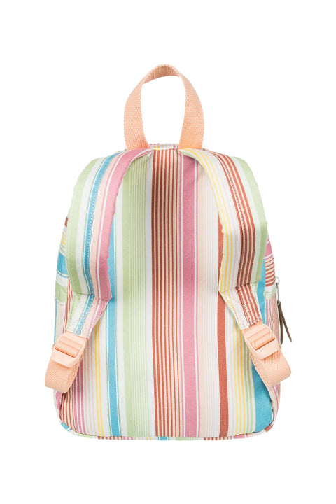 Roxy Always Core Canvas 8L Extra Small Backpack - White Salty Stripe- Back