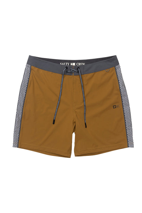Salty Crew Channel Apex Boardshort - Bronze Brown- Front
