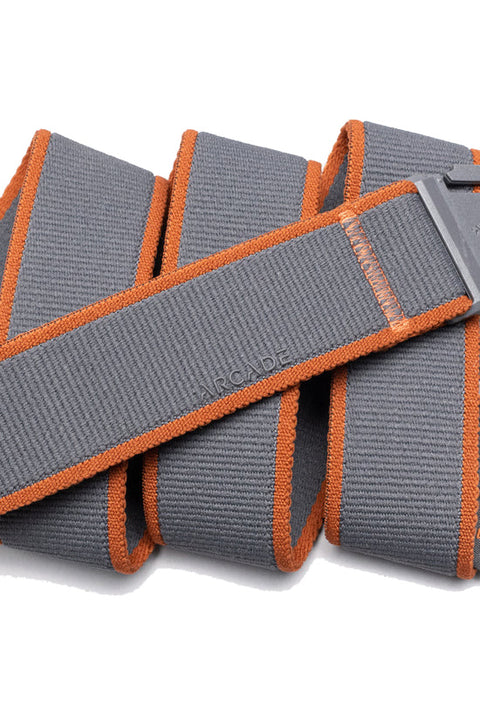 Arcade Carto Belt - Charcoal / Saddle - Closeup