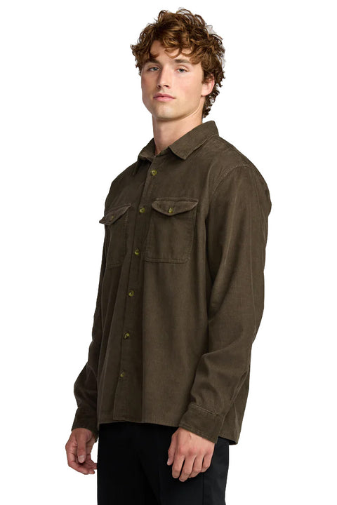 Billabong Austin Garage LS Shirt - Chocolate- Side