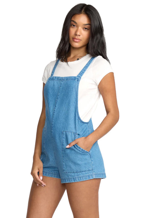 Billabong Beach Crush Denim Overall - Salt Washed- Side