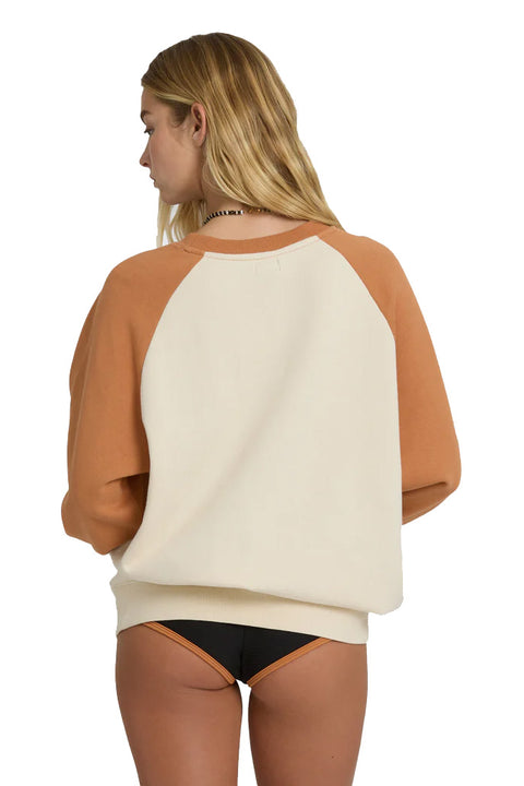 Billabong Blissed Out Crew Fleece - Caramel Cafe- Back