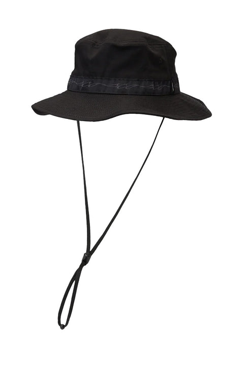 Billabong Boonie Hat - Black- Front with chin strap