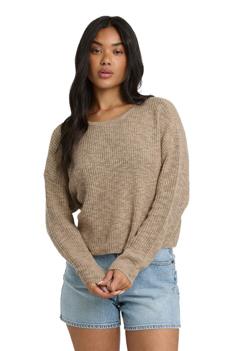 Billabong Daze Time Sweater - Oatmeal- Front