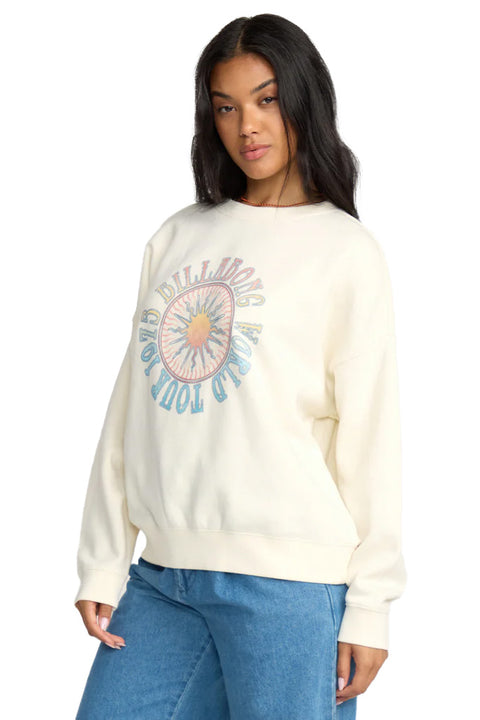Billabong Echo Crewneck Sweatshirt - Salt Crystal- Side