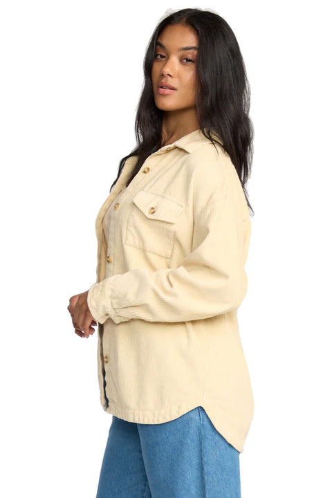 Billabong Fadeaway Shacket - White Cap- Side