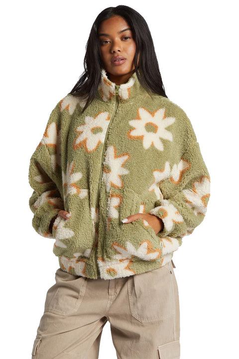 Billabong First Light Full Zip Jacket - Avocado- Front