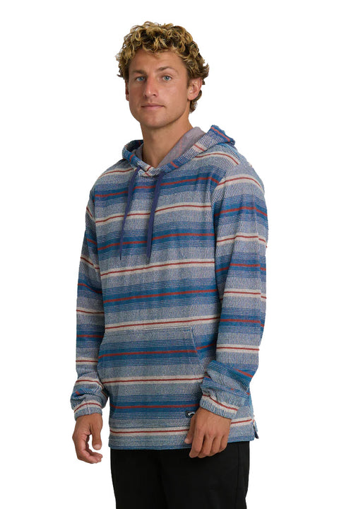 Billabong Flecker Diego Pullover Hoodie - Dark Denim- Side