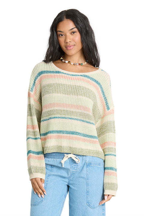 Billabong Lit Light Sweater - Smoke Green- Front