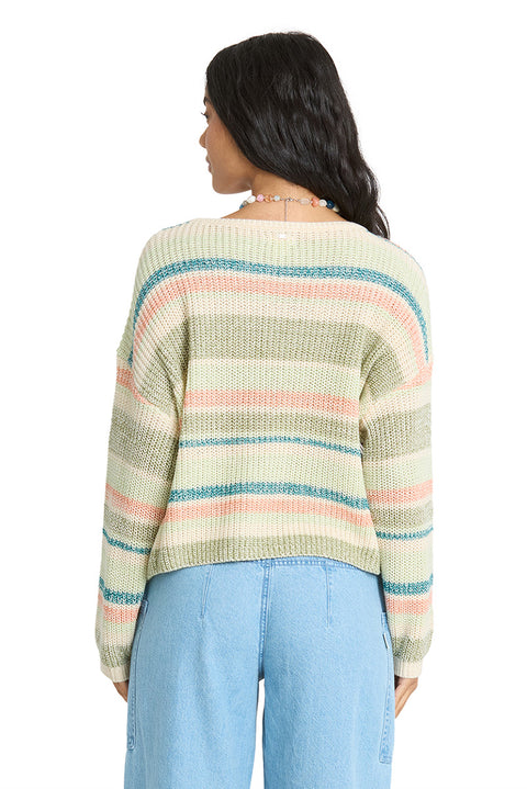 Billabong Lit Light Sweater - Smoke Green- Back