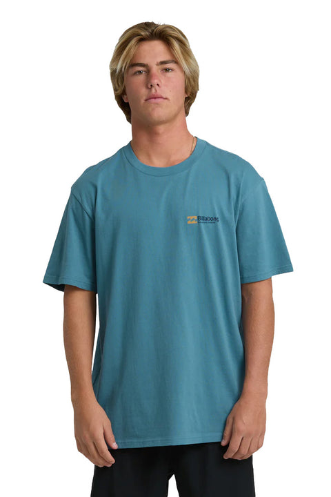 Billabong Make Tracks A/Div Premium S/S Tee - Vintage Blue- Front