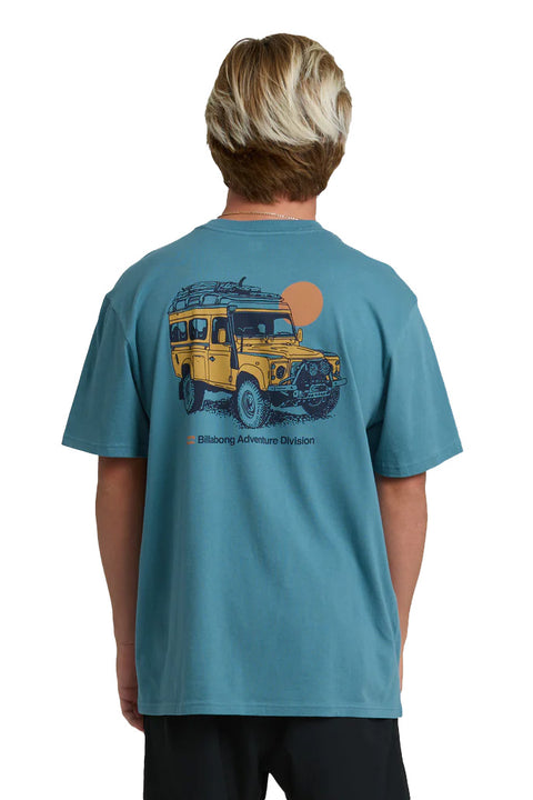 Billabong Make Tracks A/Div Premium S/S Tee - Vintage Blue- Back