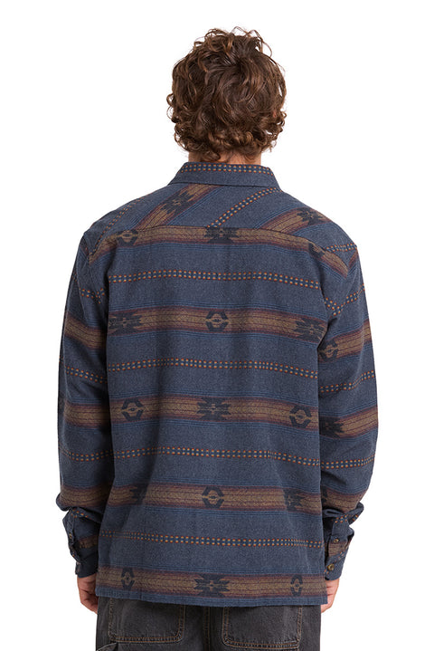 Billabong Offshore Jacquard Flannel - True Navy- Back