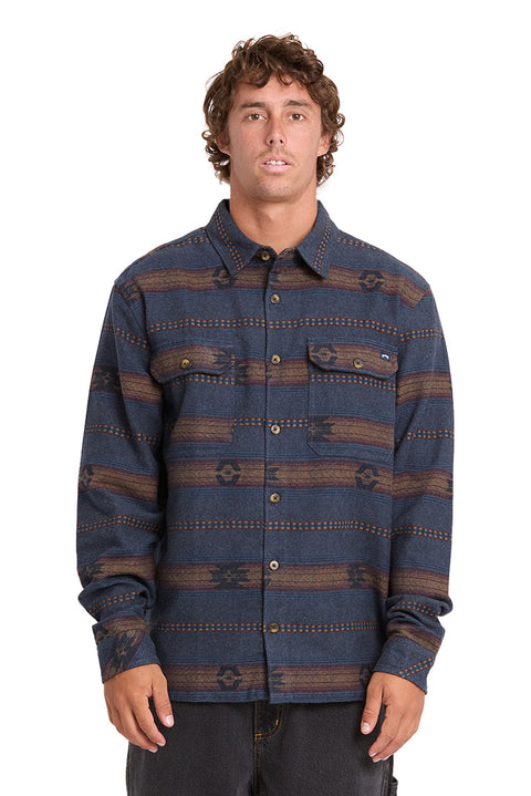 Billabong Offshore Jacquard Flannel - True Navy- Front