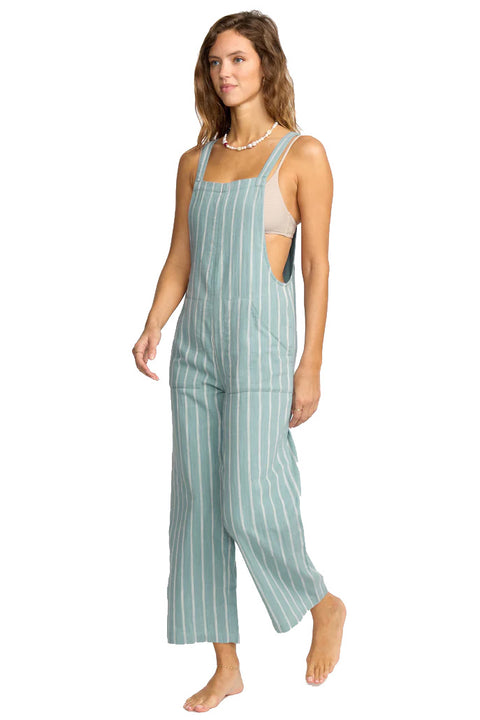 Billabong Pacific Time Jumpsuit - Blue Fog- Side