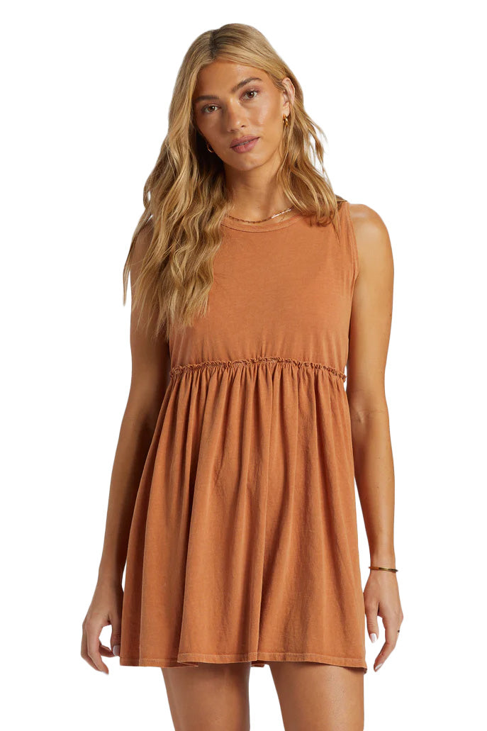 Billabong Seaside Tank Mini Dress - Toffee