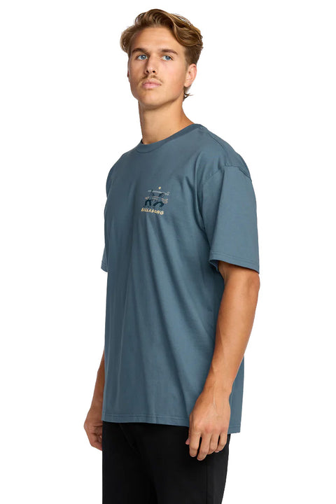 Billabong Split The Peak Regular S/S Shirt - Steel Blue- side