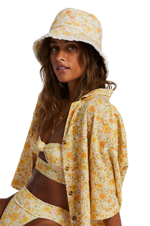 Billabong Suns Out Bucket Hat - Honeybee-On a model