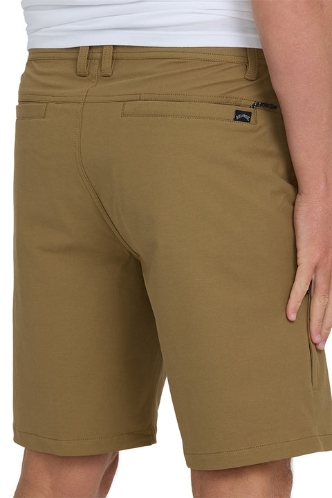 Billabong Surftrek Touring Short - Vintage Khaki- Close up on back