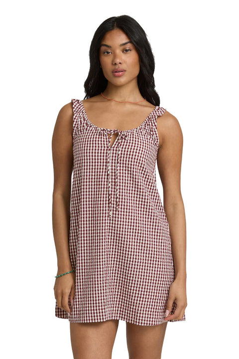 Billabong Sweet As Ever Dress - Red Dhalia- Front