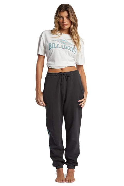 Billabong Swipe Right Elastic Waist Joggers - Black Sands- Front