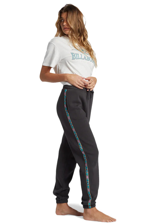 Billabong Swipe Right Elastic Waist Joggers - Black Sands- Side