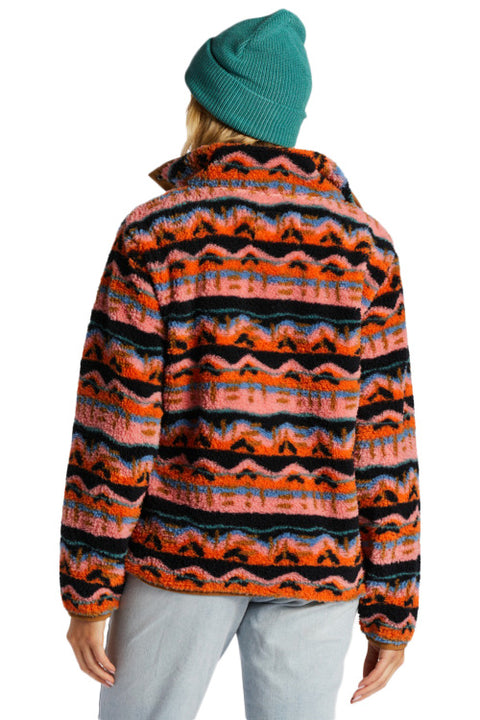 Billabong Switchback Mock Neck Fleece - Papaya - Back