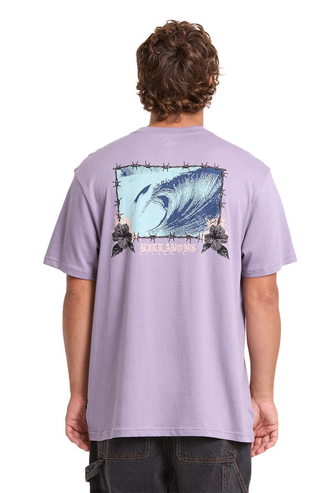 Billabong Tear Premium S/S Tee - Purple Ash- Back
