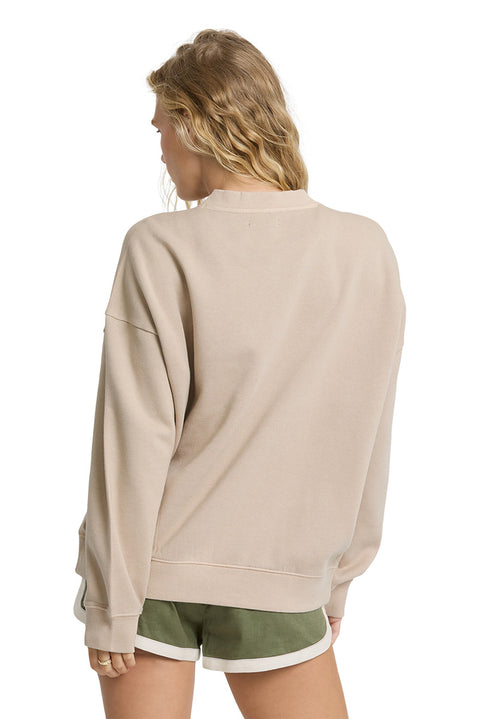 Billabong That Life V Neck Crew Fleece - Cobblestone- Back