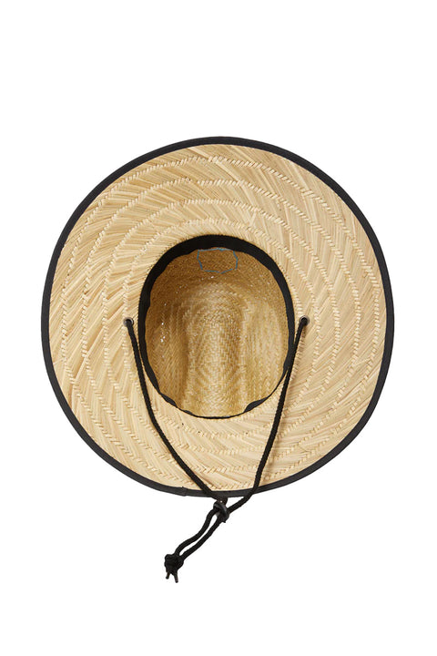 Billabong Tides Patch Straw Lifeguard Hat - Black- Bottom
