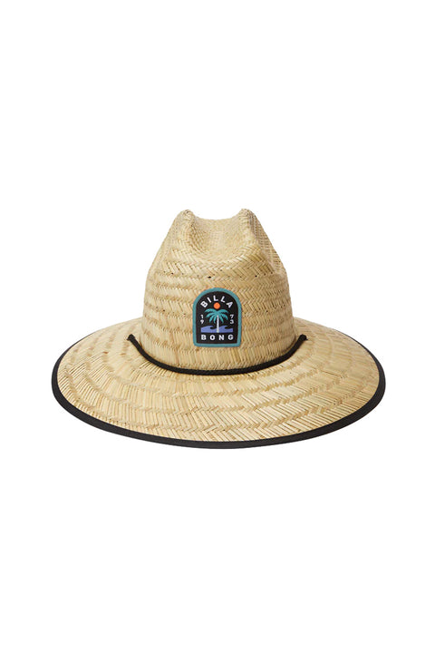 Billabong Tides Patch Straw Lifeguard Hat - Black- Front