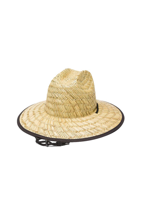 Billabong Tides Print Straw Lifeguard Hat - Black- Back