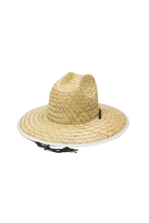 Billabong Tides Print Straw Lifeguard Hat - Steel Blue- Back