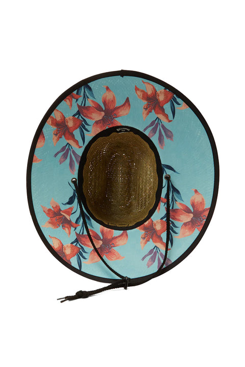 Billabong Tides Print Straw Lifeguard Hat - Splash - Brim